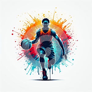 Silouhette of Basketball player
