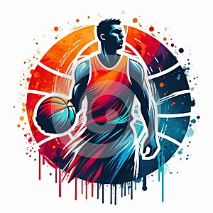 Silouhette of Basketball player