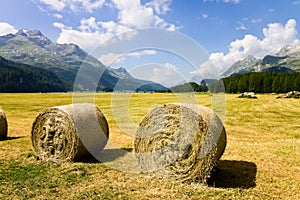 Sils Llake in the Upper Engadine valley,