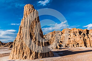 Siltstone Towers at The Cathedral Caves Formation