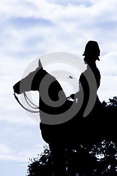Siluate Statue of King Rama 5 Equestrian Monument photo