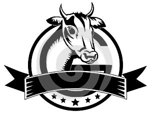 siluet logo meat with cow vctor buffalo ilustrace bÃ½k krÃ¡va hov?zÃ­ ru?n? malovanÃ­ photo