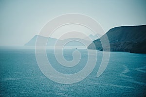 Siluetas de la costa desde Aguamarga, en el Parque Natural de Cabo de Gata AlmerÃ­a