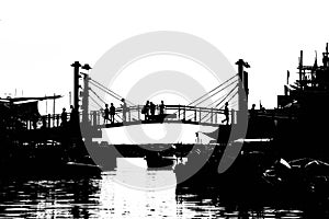 Siluette of Tai O bridge