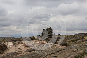 Silustani tombs in the peruvian Andes,Peru