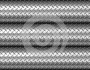 Silver 3D polished steel texture background, shiny chrome metallic with diamond plate  texture