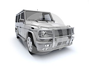 Silver 4x4 car