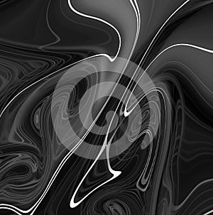 Silver abstract background with swirls