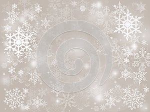 Silver abstract bokeh snow falling winter christmas holiday background photo