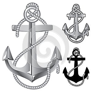 Silver anchor.