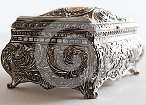 Silver ancient casket