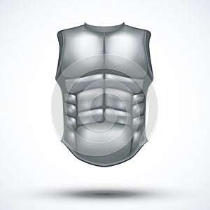 Silver ancient gladiator body armor