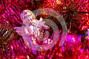 Silver Angel on christmas tree