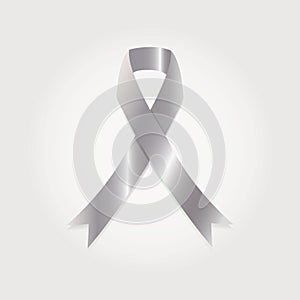 Silver awareness ribbon