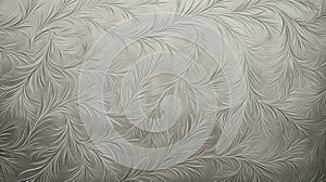 Silver Leaf Pattern Background With Detailed Feather Rendering photo