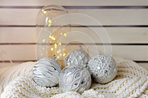 Silver balls for a Christmas tree