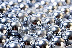 Silver balls in protective packaging