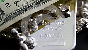 Silver bar precious metal silver coins 999 invest money