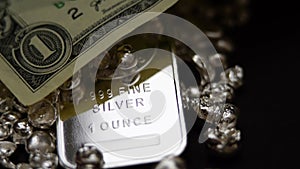 Silver bar precious metal silver coins 999 invest money