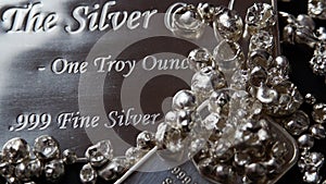 Silver bar precious metal silver shots 999 money investing