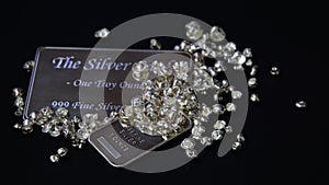 Silver bar precious metal silver shots 999 money investing