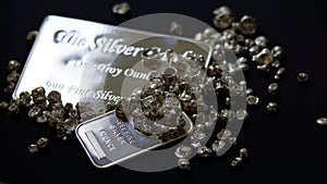 Silver bar precious metal silver shots 999 money investing