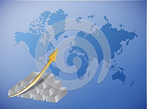 silver bars illustration design