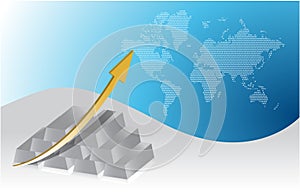 silver bars silver prices up. illustration