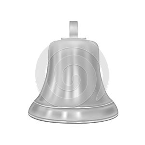 Silver bell in vector.