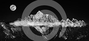 Silver belt or snow mountain photo