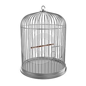 Silver bird cage