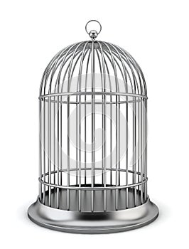 Silver bird cage