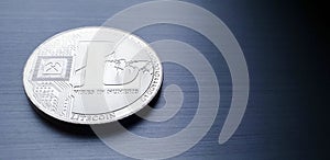 Silver bitcoin litecoin coin photo
