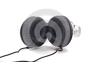 Silver-black headphone