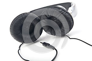 Silver-black headphone