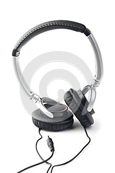 Silver-black headphone