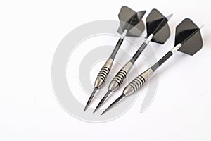 Silver and black set of darts