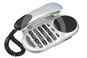 Silver and Black Telephone