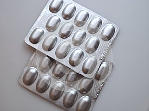 Silver blisters with Telmisartan pills