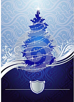 Silver-blue christmas tree