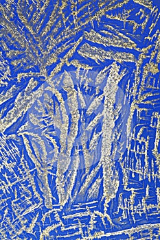 Silver on Blue Crystal Pattern