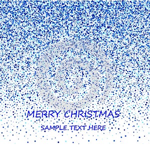 Silver blue glitter festoons falling confetti garlands holiday background vector illustration. Sparkles glitter, tinsels