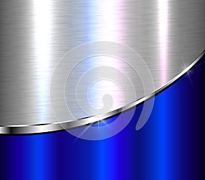 Silver blue metallic background 3D