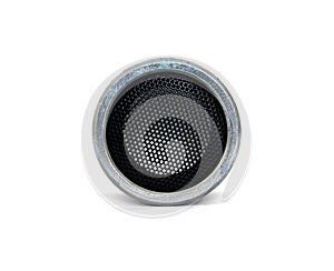 Silver bluetooth loudspeaker isolated on white background