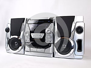 Silver Boom Box Stereo angle