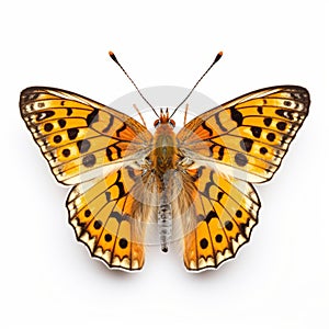 Silver-bordered Fritillary Butterfly: Mythological References And High-key Lighting