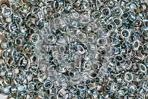 Silver brass eyelet background