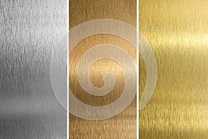 Silver, bronze, brass or golden textures photo