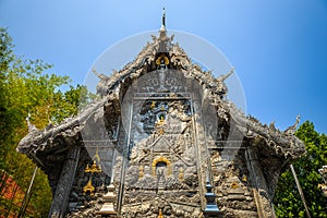 Silver Buddhas in Wat Sri Suphan, Buddhist temple Chiang Mai, Th