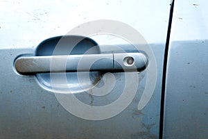 Silver Car Door Handle